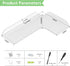 8x11.8 Inch Set 2, Sezanrpt Corner Shelf Wall Mount of White Acrylic Corner Floating Shelves, Wall Organizer Shelf
