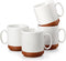 MALACASA 16oz Ceramic Coffee Mugs Set of 4, Stackable Coffee Cups with