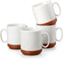 MALACASA 16oz Ceramic Coffee Mugs Set of 4, Stackable Coffee Cups with