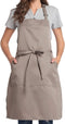 BIGHAS Adjustable Bib Apron with Long Ties for Men and Women, 18 Colors for Chef Kitchen Cooking
