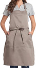 BIGHAS Adjustable Bib Apron with Long Ties for Men and Women, 18 Colors for Chef Kitchen Cooking