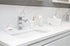 Essentra Home White Marble Toothbrush Holder, Small Toothbrush & Toothpaste Organizer, Blanc Collection