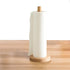 Wooden Paper Towel Holder, Countertop Standing Organizer for Kitchen and Dining Table, Roll Dispenser