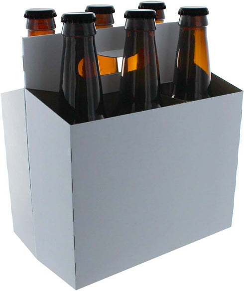6 Pack Cardboard Beer Bottle Carrier For 12 Ounce Bottles White (10