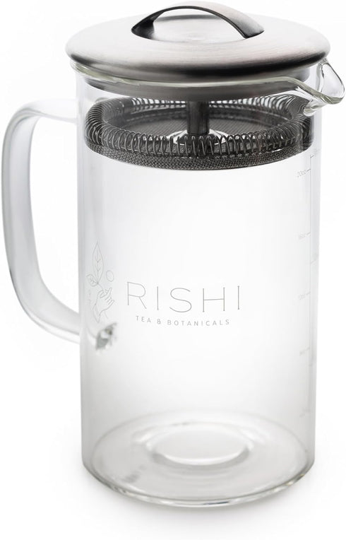 Rishi Tea Simple Brew Teapot - For 20oz Loose Tea Preparation, Built-in