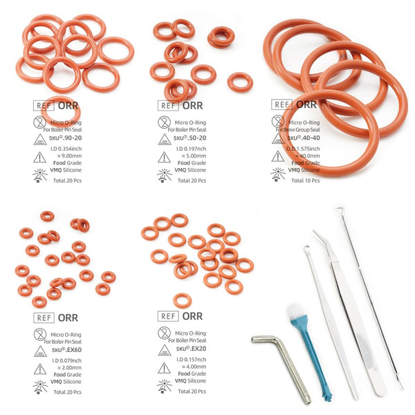 Food Grade Silicone O Ring Repair Kit for Philips Coffee Machines, Compatible for Boiler Pin Issues