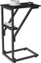NEFROM C-Shaped End Table, Small Couch Side Table, Sofa TV Tray Table for