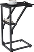 NEFROM C-Shaped End Table, Small Couch Side Table, Sofa TV Tray Table for