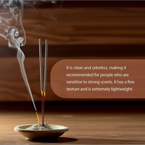 Hasegawa Incense Accessories: 'Fujibai' Fine White Ash, Specially Refined for Clean, Odorless Burn