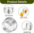 P&P CHEF 6 Inch Cake Pans Set, Round Stainless Steel Baking Pan for Birthday Wedding Cakes, Heavy Duty, Dishwasher Safe