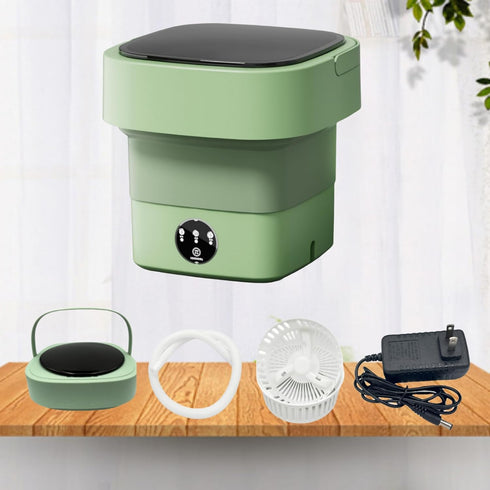 Mini Portable Washing Machine, Foldable for Apartments, Camping, Travel, 8L High Capacity with 3 Modes for Deep