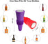 Wine Stoppers - Reusable Wine Bottle Stoppers, 4 Pack Multicolor Silicone for Glass Bottles