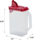 Buddeez Flour and Sugar Container, 4 Quart Kitchen Organization Unit, Large Food Storage Container with Red Lid
