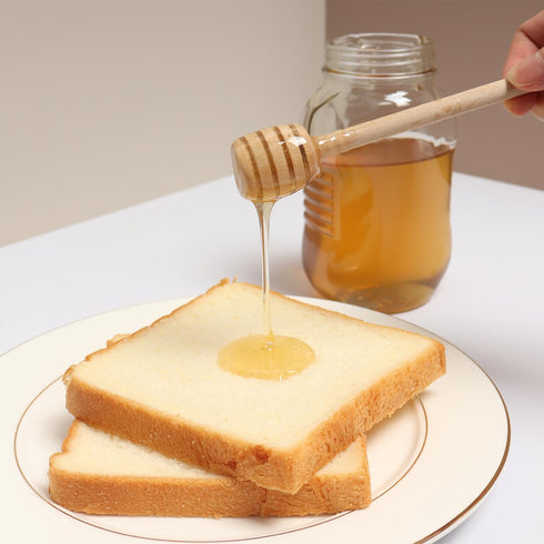 6.3Inch Wooden Honey Dipper Sticks: Long Handle Coffee Stirring Spoons - Honey Comb Sticks - Honey Wand for Honey Jar