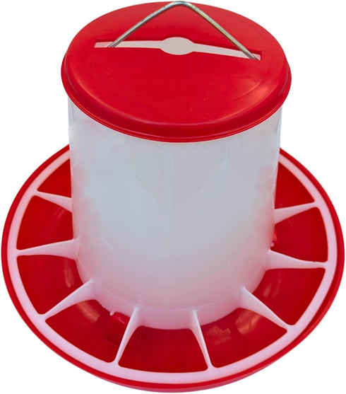 Set 1.5 11 Chicken Waterer and Feeder | Gallon Poultry Drinker and Pound Feeder Combo | for Chickens, Ducks, Turkeys