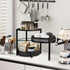 3 Countertop IBERG Tier Spice Organizer with Rotating Middle Tier, Space Saving Kitchen Rack, Metal Pantry Organizer