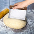 Stainless Steel Dough Bench Scraper - Pastry Chopper with Non-Slip Wooden Handle and Measuring Scales for Kitchen