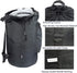 Washable Laundry Bag Backpack with Zipper Pocket, Heavy Duty Clothes Bag with Adjustable Straps for Travel