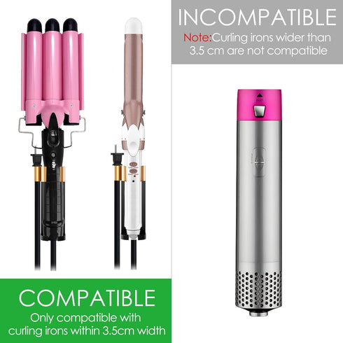 Linkidea 2 Pack Wall Mount Curling Iron Holder for Devices Under 1.38", Hair Styling Tool Storage Organizer
