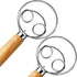 2-Pack Danish Dough Whisk, Wooden Hand and Stainless Steel Ring for Sourdough Baking and Pastry