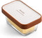 DOWAN Glass Butter Dish with Ceramic Lid, Large Butter Container for 3