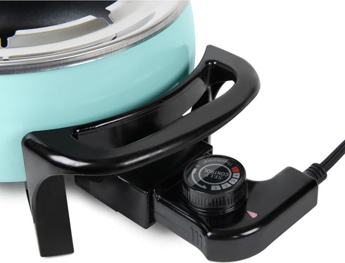 Nostalgia 12-Cup Electric Fondue Pot Set for Cheese & Chocolate, Stainless Steel Kitchen Gadgets with 8 Forks