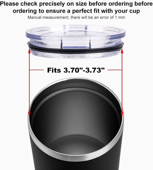 koodee 30 oz Tumbler Lids, 2 Pack Spill-proof Covers for 30 Oz YETI Rambler, Ozark Trail, and More (White)