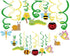 30Ct Spring Summer Insects Hanging Swirl Decorations, Themed Birthday Party Supplies