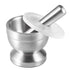 Stainless Steel Mortar and Pestle Set, Large Spices Herbs Grinder for Kitchen Lab, 18/8 Steel Crusher