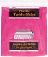 Unique Premium Hot Pink Solid Plastic Table Skirt, 29" x 14 ft, Pack of 1 - Elegant Design for Events