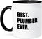 3dRose Best Plumber Ever Fun Plumbing Job Appreciation Gift Mug, Black Text, 11 oz