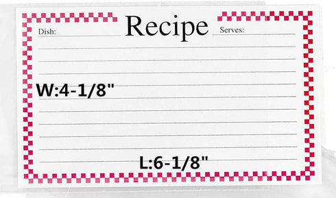 Clear Vinyl Recipe Protectors, 4 x 6 Inch, Set of 48 Sheets Recipe Refill Pages Card Covers (Cards Not Included)