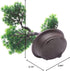 KOET Artificial Bonsai Pine Tree, 11 Inch Faux Potted Plant for Desk Display, Japanese Cedar Bonsai Plant for Home,