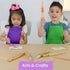 8-Inch (6-Pack) Premium Kids Mini Rolling Pins Splinter-Free, Non-Stick Hardwood for Baking, Sensory Crafts, Play-Doh