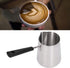 Stainless Steel Turkish Coffee Pot, 600ml Long Handled Milk Frother Pitcher for Home Coffee Shop