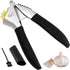 Garlic Press Set Heavy Duty Rust-Resistant Garlic Crusher & Mincer with Ergonomic