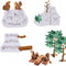 3Pcs/Set Forest Animal Silicone Fondant Molds, Squirrel, Chocolate Candy Moulds for Cake Decorating