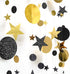 Cheerland Black Gold Party Decorations, Star Garland Moon Stars Hanging Streamers for Birthday Supplies