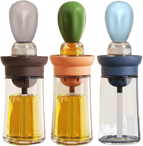 TINMIX Oil Dispenser with Brush - 3 Pack 2 IN 1 Olive