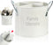 4 Compartment Kitchen Utensil Holder - 5.7 Inch Large Metal Caddy for Countertop, Removable Divider, White
