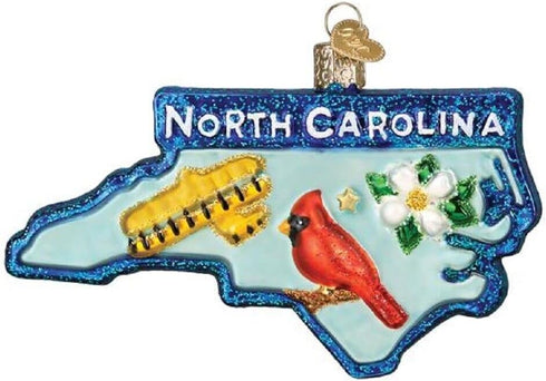 Old World Christmas Ornaments - State of North Carolina Glass Blown Ornaments for Christmas Tree