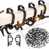 Vikdio 30 Pcs Black Gutter Hooks for Christmas Lights, Holiday Light Clips for Fixing Outdoor String Lights on
