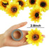 SallyFashion 25pcs Fake Sunflower Heads – 2.8" Artificial Flower Blooms, Silk Gerbera Daisy for DIY Crafts, Home Decor