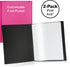 CRANBURY Small Photo Album 4x6 (Pink), 2-Pack Mini Plastic Picture Album Binder with Customizable Cover
