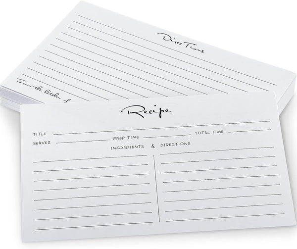 Outus 50 Pieces Bridal Recipe Cards Double Sided Kitchen Recipe Cards Sage Simple Wildflower Recipe Cards