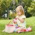 Playset| 12 Hape Picnic PCs Soft Indoor and Outdoor Pretend Food Toy for Toddlers , Pink