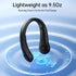 JISULIFE Portable Neck Fan, Hands-Free Bladeless Fan, 5 Speeds, 4000 mAh Battery Operated, Rechargeable, Black