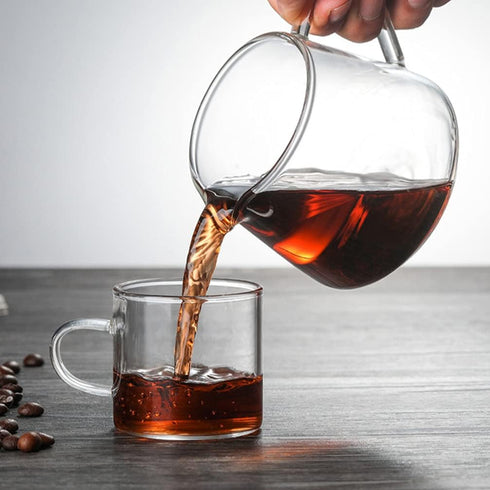 LIFKOME Espresso Machine Glass Coffee Server 650ml, Turkish Coffee Pot Small Glass Manual Pour Over Coffee Beaker