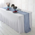 Dusty Blue Cheesecloth Table Runner, 141 in Long, Blue Gauze for Wedding Decoration, Boho Baby Shower