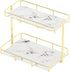 Bathroom Organizer Countertop, Perfume Organizer Makeup Storage Display Rack, 2 Tier Vanity Tray Dresser Stainless